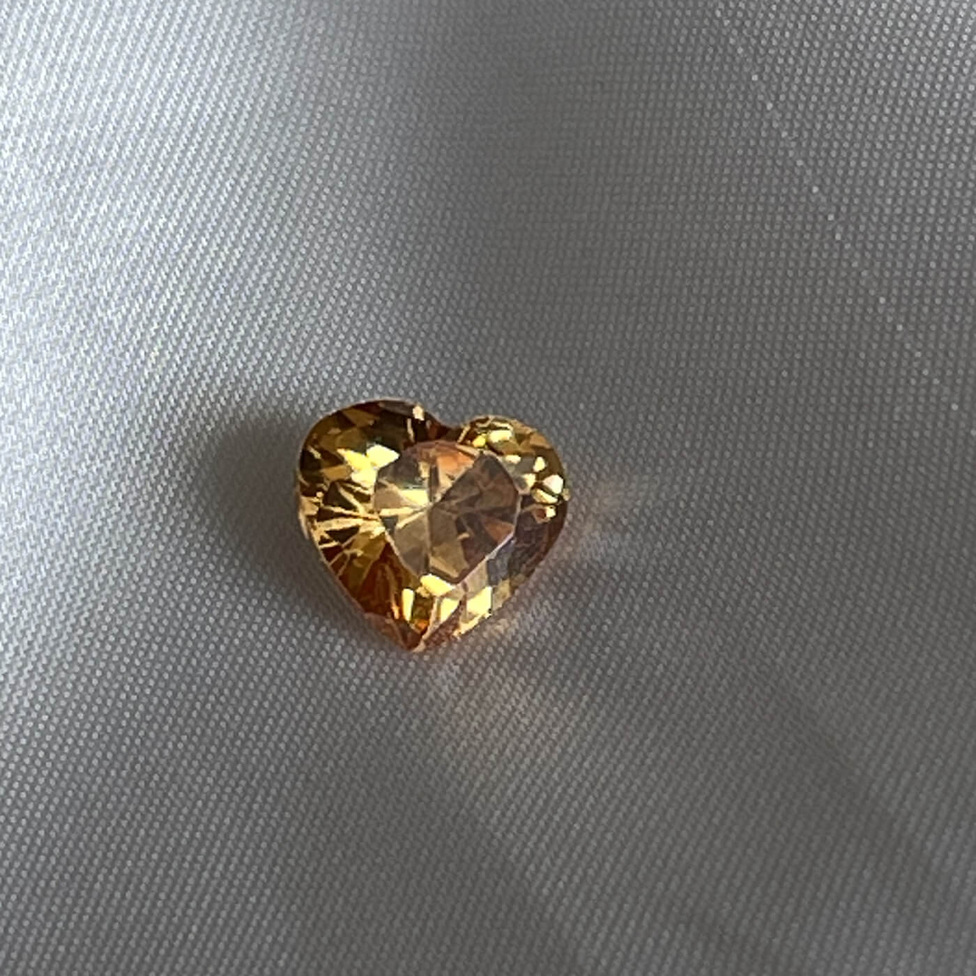 Golden Zircon- heart shape