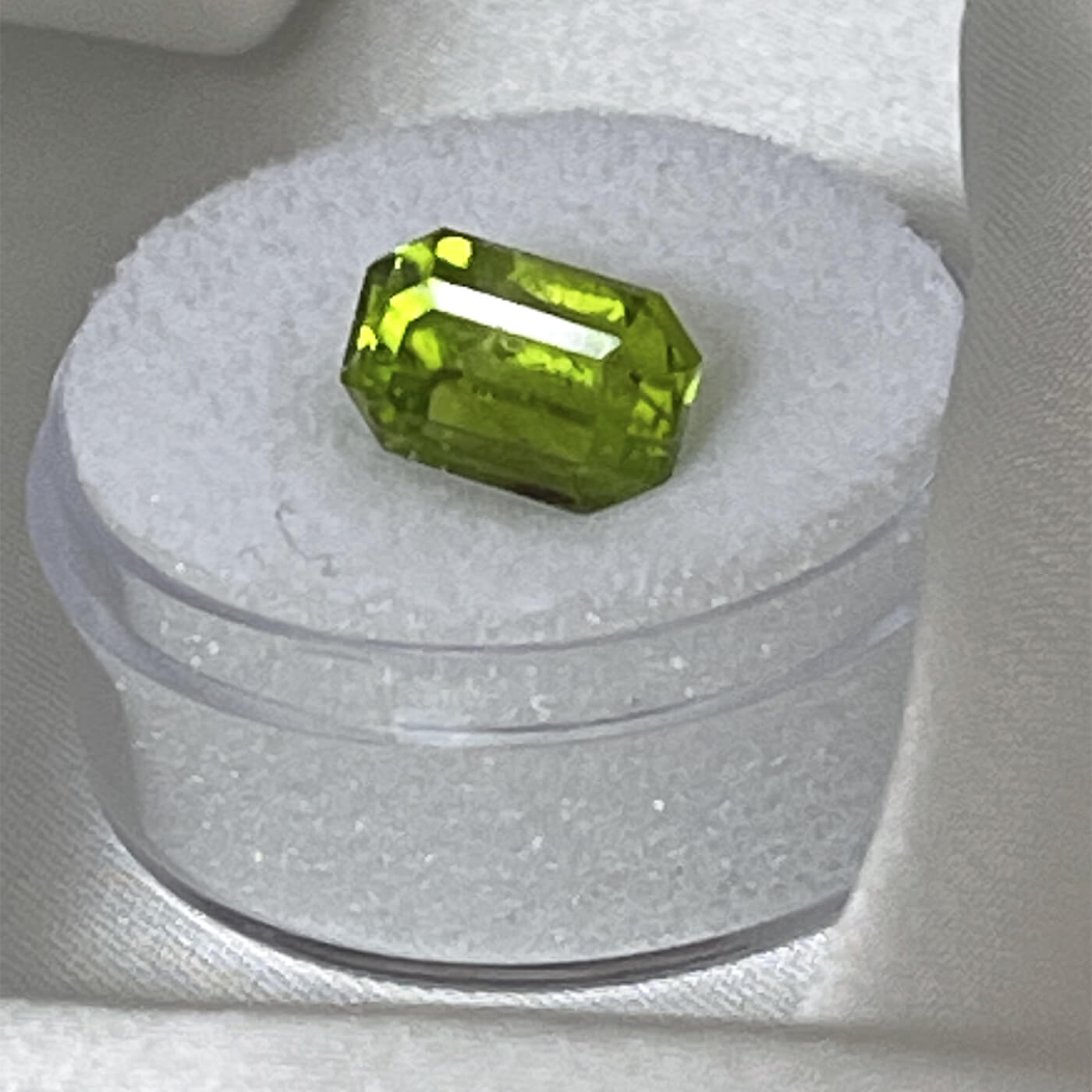 Natural Peridot emerald cut