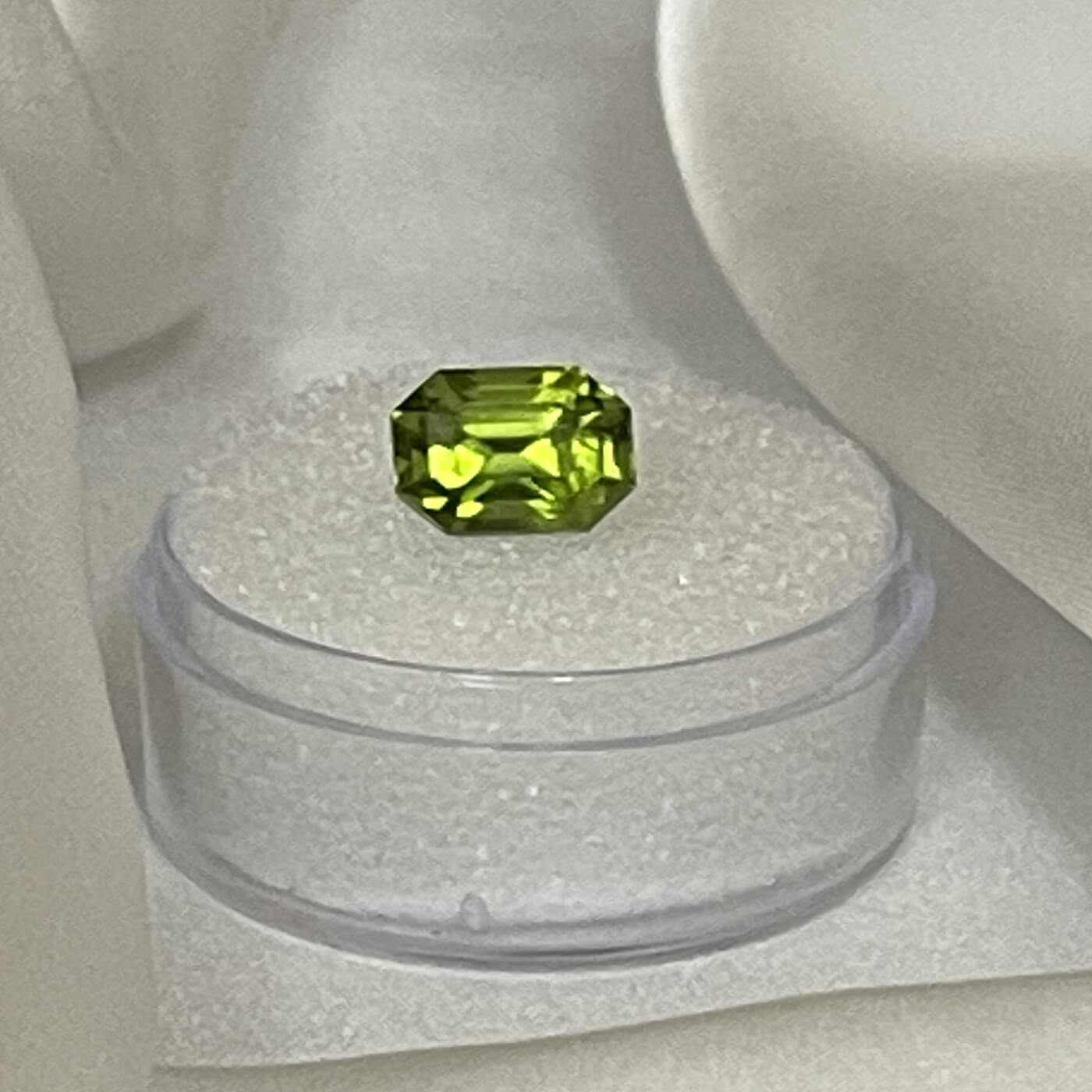 Natural Peridot emerald cut